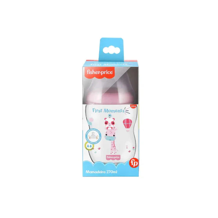 Mamadeira Fisher-Price First Moments Anticólica 270 ml Rosa/Azul